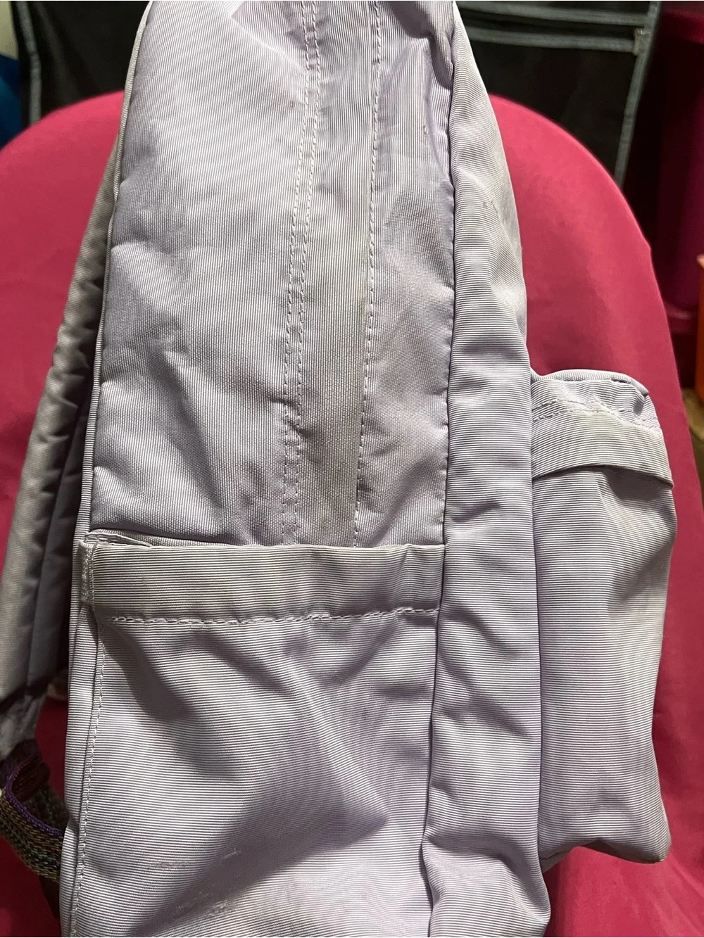 Jansport Light Lavender Classic Backpack with Multicolor Zipper Pulls
